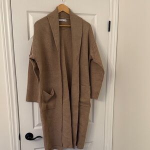 Mango Tan Longline Cardigan